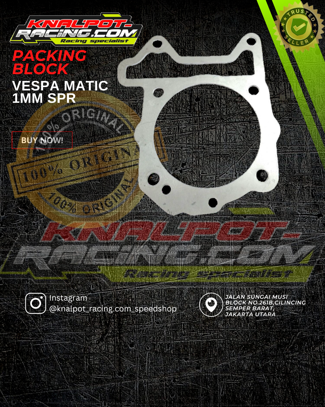 PAKING BLOK VESPA MATIK 1MM SPR